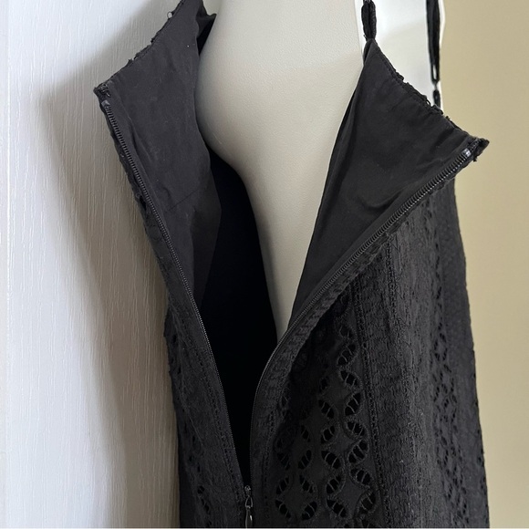 Sanctuary Eyelet Sleeveless Black Mini Dress - Picture 5 of 9